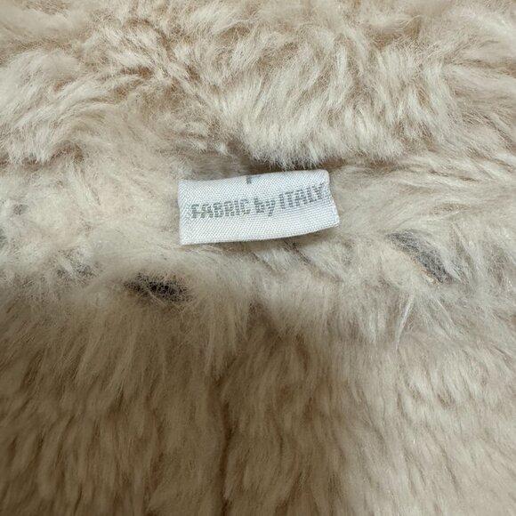 Faux Sherling Thick Winter Coat, Ash Grey with Beige Faux Fur, Zip up, New - Picture 5 of 6